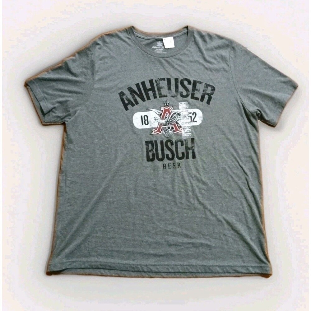 Anheuser Busch Men's 1852 Graphic Tee Gray Size XXL NWT